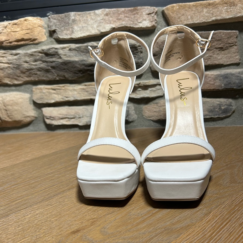 Lulus bridal engagement heels white heels - Picture 5 of 11